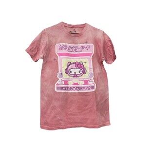 Hello Kitty Video Game Arcade Pink Sz Large T-Shirt
